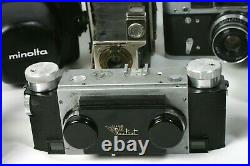6 Vintage Camera Lot Kodak Minolta Olympus David White & More for Parts/Repair
