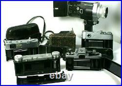 6 Vintage Camera Lot Kodak Minolta Olympus David White & More for Parts/Repair