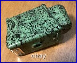 Coronet Midget 16mm Film Spy Camera Bakelite Marble Green Rare Vintage 1930s