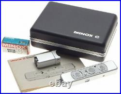MINOX C chrome spy camera manual flash chain sealed 16mm film meter excellent MINOX C chrome spy camera manual flash chain sealed 16mm film meter excellent
