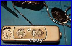 MINOX MINIATURE SPY CAMERA GERMANY VINTAGE MINOX Flash & Chain & Cases