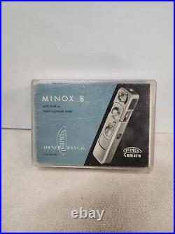 Minox Vintage Miniature B Camera Original Case, Chain, Box & Manual 1960s