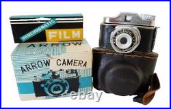 Subminiature Toy Camera with Film in Box & Leather Case ARROW Vintage Original