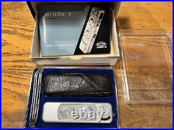 Vintage 1967 MINOX B Miniature Spy Camera with Chain Case Manual Pouch (Germany)