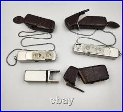 Vintage German Minox Wetzlar III-Minox B Spy Camera-leather cases-Chains-Flash