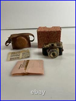Vintage Minature Camera Made in Occupied Japan Hit Gold Colored & Instructions