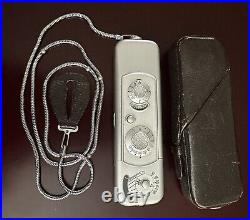 Vintage Minox B Silver Subminiature Spy Camera 1965 #849525 Case Chain