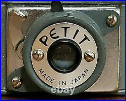 Vtg 60s Subminiature Hit Type 17.5mm Film PETIT Spy Camera & Case Made in Japan